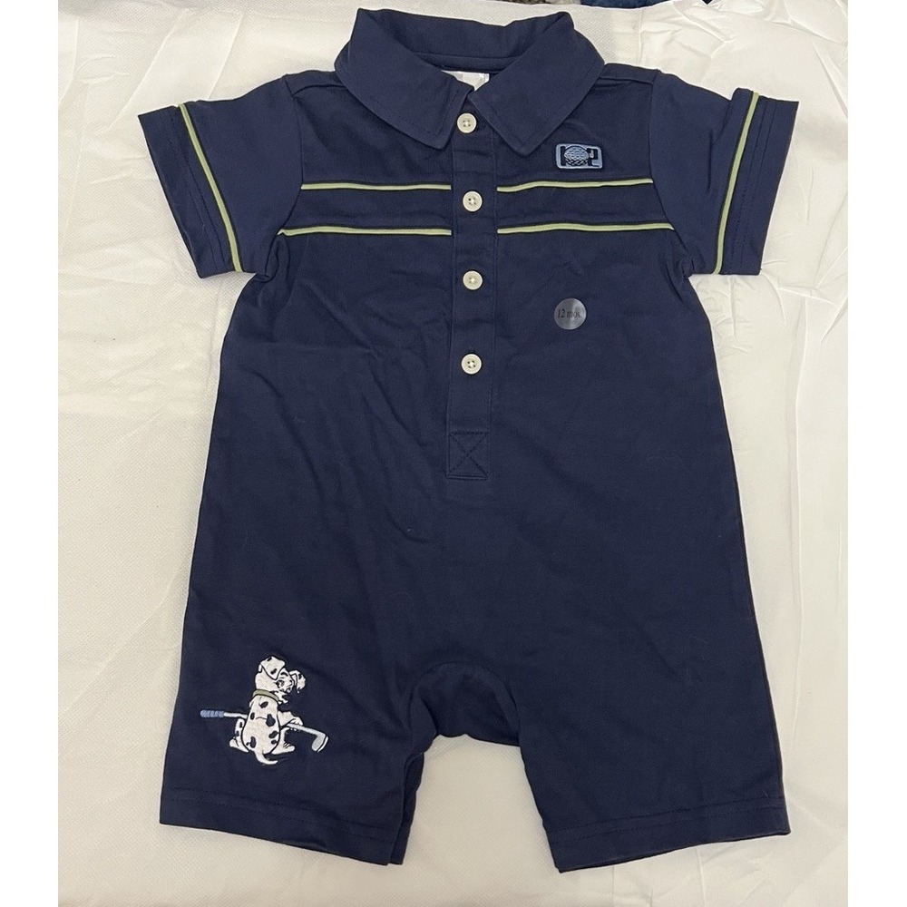 Vintage 90's Y2K 101 Dalmatians Romper One Piece Puppy Golf‎ 12 Mos Disney NWT